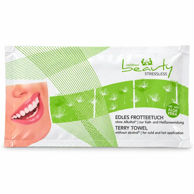 oshibori-beauty-stressless-frotteetuch-aloe-vera-22x22-cm image 1